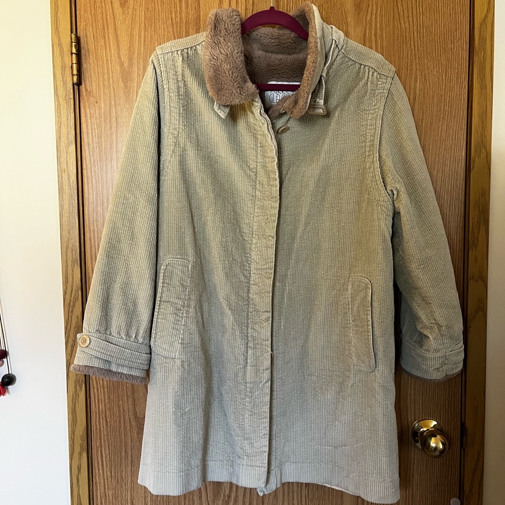 Vintage Cream Corduroy Coat